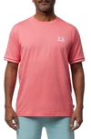 Psycho Bunny Kingwood Embroidered T-shirt In Grapefruit