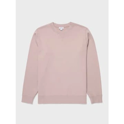 Sunspel Loopback Sweatshirt In Pink