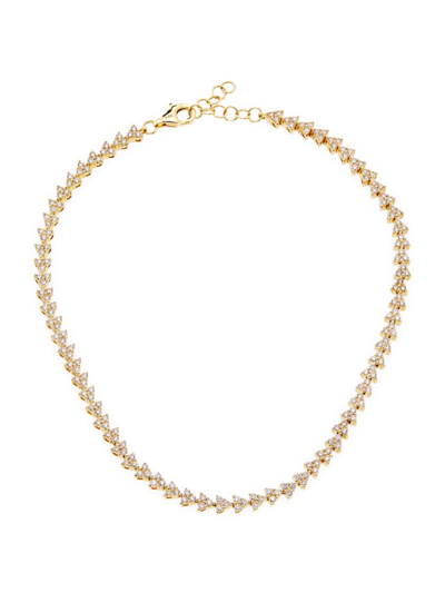 Saks Fifth Avenue Women's 14k Yellow Gold & 2.26 Tcw Diamond Anklet