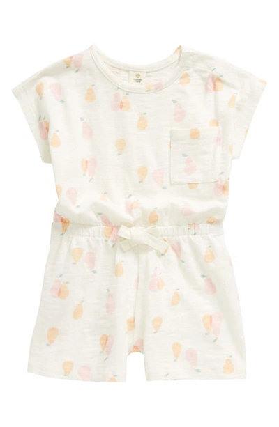Tucker + Tate Babies' Print Cotton Romper In Ivory Egret Pear Pals