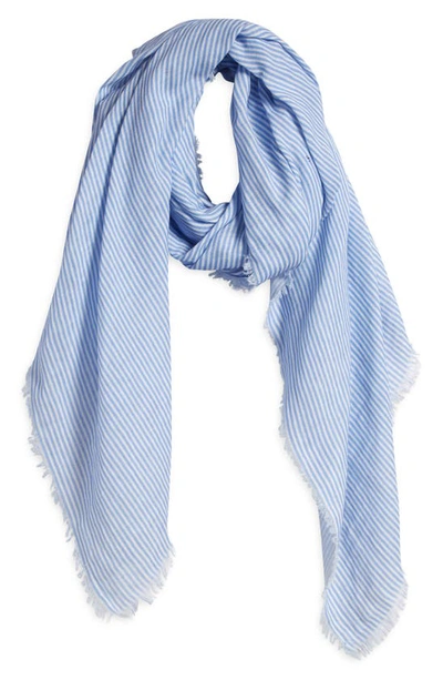 Rag & Bone Women's Astra Striped Cotton Scarf In Blue Stripe