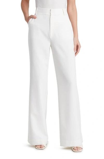 Favorite Daughter The Jones Twill Wide-leg Trousers In Ivory