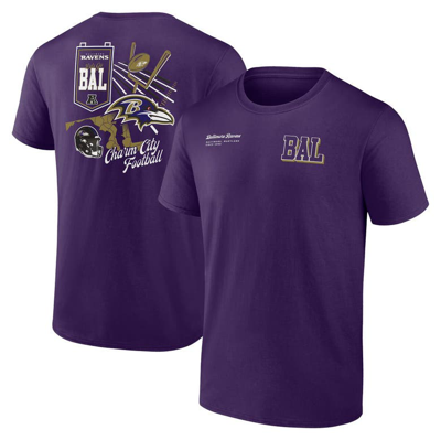 Fanatics Branded Purple Baltimore Ravens Split Zone T-shirt