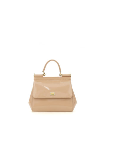 Dolce & Gabbana Designer Handbags Ddp- Hand Bag "sicily" Medium In Pink