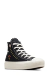Converse Chuck Taylor® All Star® Lift High Top Platform Sneaker In Black/ Black/ Egret