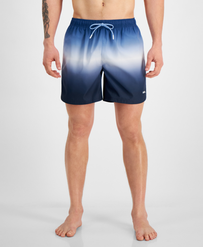 Hugo Boss Boss By  Men's Color Gradient 5.9" Swim Trunks, Created For Macy's In Navy Blue