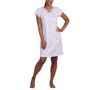 MISS ELAINE WOMEN'S PRINTED LACE-TRIM NIGHTGOWN