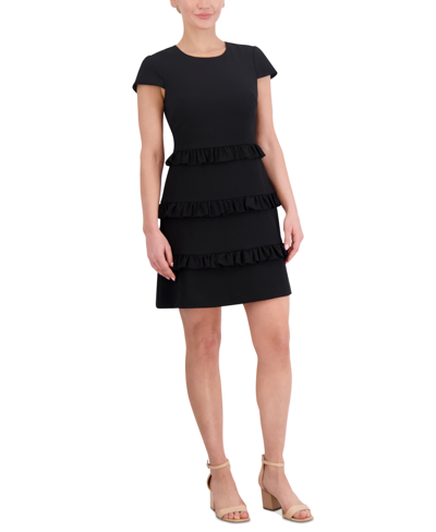 Eliza J Women's Ruffle-tiered A-line Dress In Black