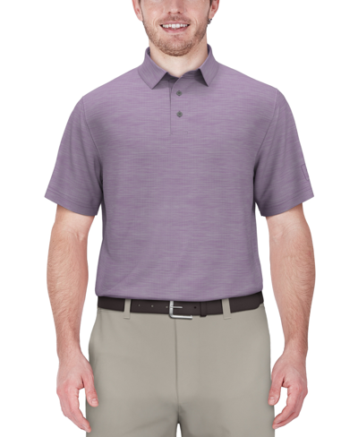 Pga Tour Men's Airflux Jaspe Golf Polo Shirt In Violet Tulip Heather