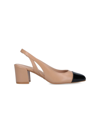 Stuart Weitzman Sleek Suede And Patent-leather Slingback Pumps In Pink