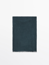 Massimo Dutti Halstuch Aus 100% Leinen In Petroleum