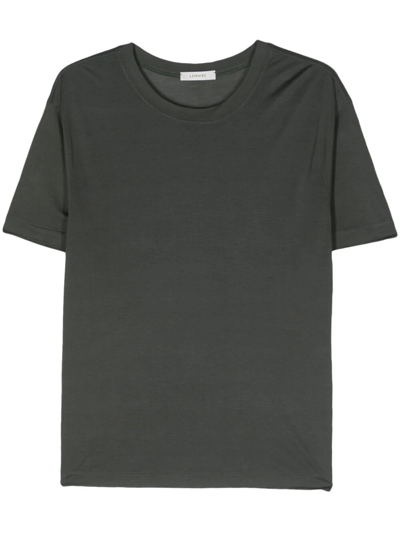 Lemaire Silk Jersey T-shirt In Green