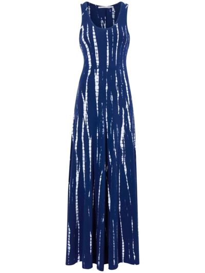 Proenza Schouler White Label Nikki Tie-dye A-line Maxi Dress In Light Blue