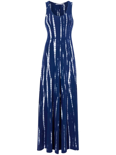 Proenza Schouler White Label Nikki Tie-dye A-line Maxi Dress In Navywhite