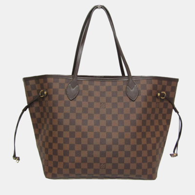 Pre-owned Louis Vuitton Damier Neverfull Mm Tote Bag In Brown