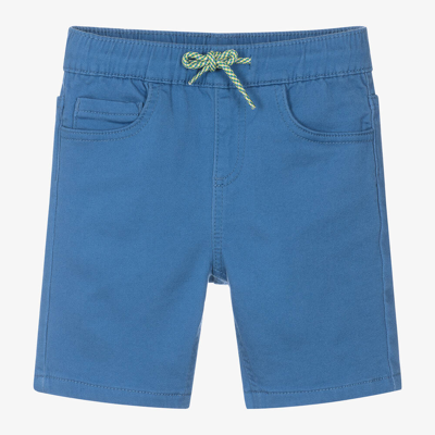 Mayoral Kids' Boys Blue Cotton Drawstring Shorts