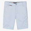 TOMMY HILFIGER TEEN BOYS PALE BLUE COTTON CHINO SHORTS
