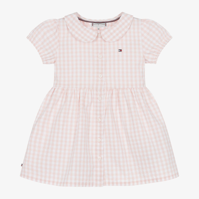 Tommy Hilfiger Babies' Girls Pink Gingham Cotton Dress