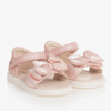 MAYORAL BABY GIRLS PINK BOW VELCRO SANDALS