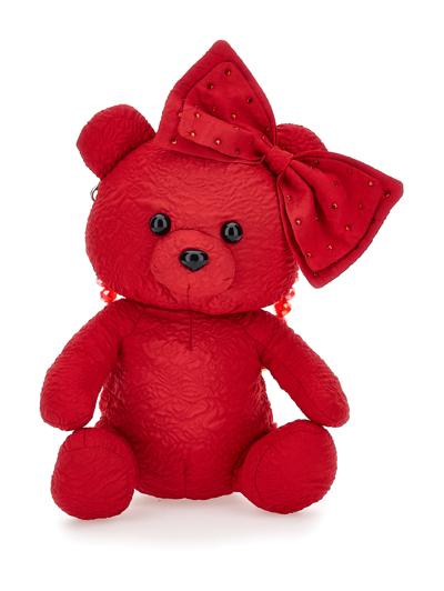 Monnalisa Kids'   Teddy Bear Handbag In Red