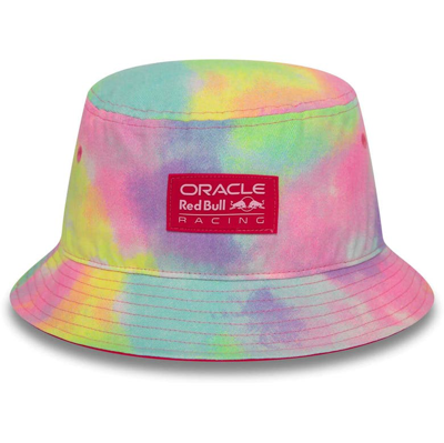 New Era Men's  Red Bull Racing Tie-dye Denim Bucket Hat In Yellow