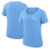 NIKE NIKE LIGHT BLUE TORONTO BLUE JAYS AUTHENTIC COLLECTION PERFORMANCE SCOOP NECK T-SHIRT