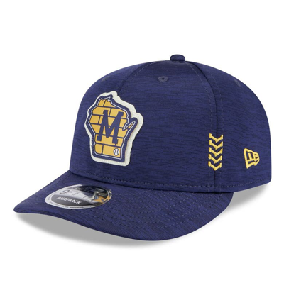 New Era Navy Milwaukee Brewers 2024 Clubhouse Low Profile 59fifty Snapback Hat