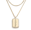 WEAR BY ERIN ANDREWS X BAUBLEBAR NEW YORK YANKEES DOG TAG NECKLACE