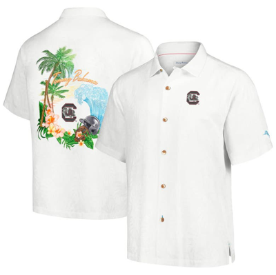 Tommy Bahama White South Carolina Gamecocks Castaway Game Camp Button-up Shirt