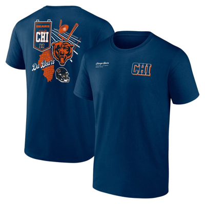 Fanatics Branded Navy Chicago Bears Split Zone T-shirt