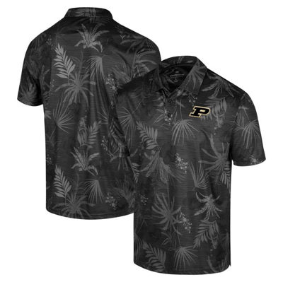 Colosseum Men's Black Iowa Hawkeyes Big Tall Palms Polo