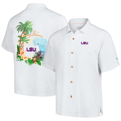 Tommy Bahama White Lsu Tigers Castaway Game Camp Button-up Shirt