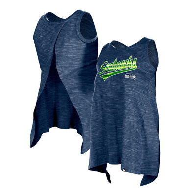 New Era College Navy Seattle Seahawks  Space Dye Active Tank Top