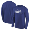 NIKE YOUTH NIKE ROYAL LOS ANGELES DODGERS AUTHENTIC COLLECTION LONG SLEEVE PERFORMANCE T-SHIRT