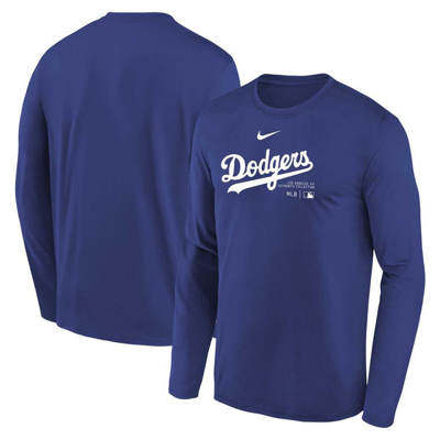 Nike Kids' Youth  Royal Los Angeles Dodgers Authentic Collection Long Sleeve Performance T-shirt