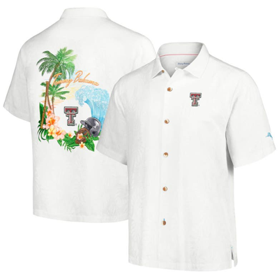 Tommy Bahama White Texas Tech Red Raiders Castaway Game Camp Button-up Shirt