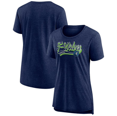 Fanatics Branded Heather Navy Minnesota Timberwolves League Leader Tri-blend T-shirt