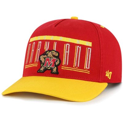 47 ' Red Maryland Terrapins Double Header Hitch Adjustable Hat
