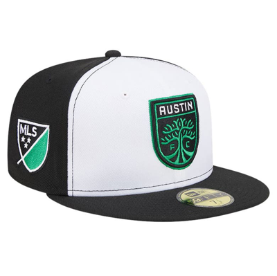 New Era Men's  White, Black Austin Fc 2024 Kick Off Collection 59fifty Fitted Hat In White,black