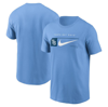 NIKE NIKE LIGHT BLUE TAMPA BAY RAYS TEAM SWOOSH LOCKUP T-SHIRT