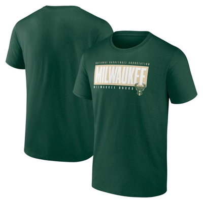 Fanatics Branded Hunter Green Milwaukee Bucks Box Out T-shirt