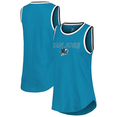 G-iii 4her By Carl Banks Teal San Jose Sharks Strategy Tank Top