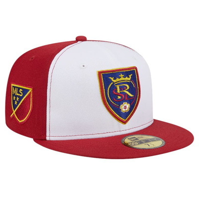 New Era Men's  White, Red Real Salt Lake 2024 Kick Off Collection 59fifty Fitted Hat In White,red