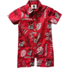 WES & WILLY INFANT WES & WILLY RED GEORGIA BULLDOGS VINTAGE FLORAL ROMPER