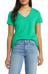 Caslon V-neck Short Sleeve Pocket T-shirt In Green Bright
