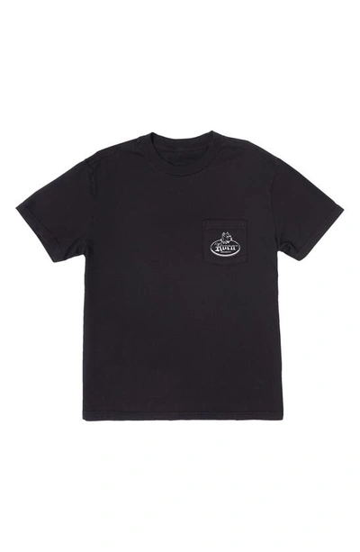 Rvca Bull Terrier Logo Pocket Graphic T-shirt In Black