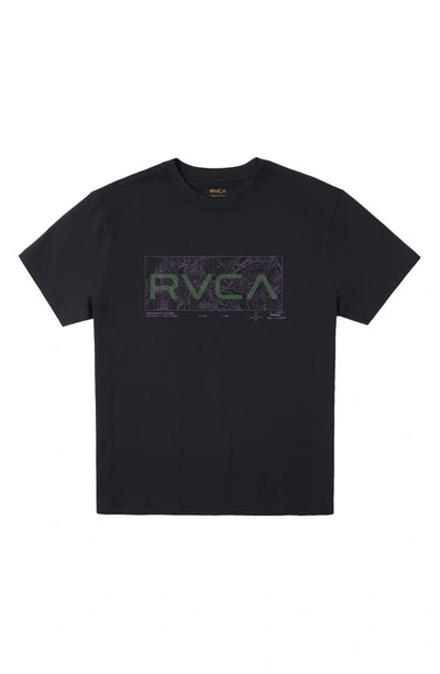 Rvca Big Topo Logo Graphic T-shirt In Black