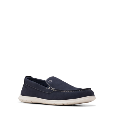 Clarks Men's Collection Flexway Step Slip On Shoes In Navy Suede
