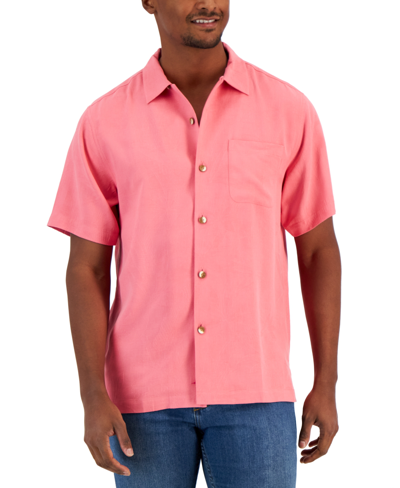 Tommy Bahama Men's Al Fresco Tropics Silk Short-sleeve Shirt In Dahlia Pink