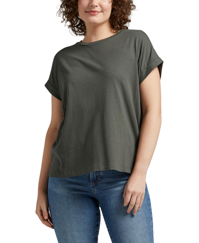 Jag Women's Drapey Luxe T-shirt In Olive
